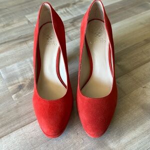 Vince Camuto Sexy Red Suede Heels
